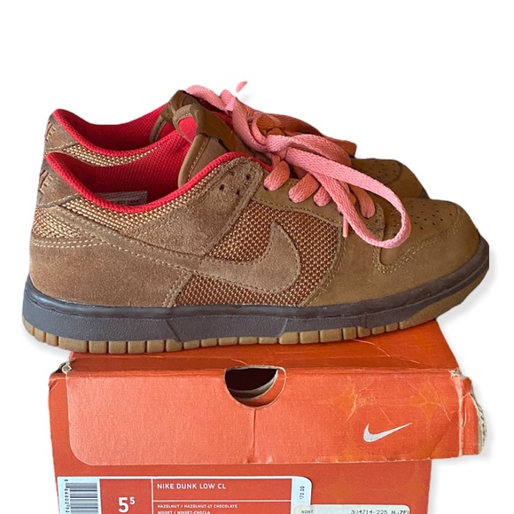 Vintage Nike Dunk Low Retro Size 5.5 - Nike Dunk Low Hazelnut Light Chocolate - Picture 3 of 11